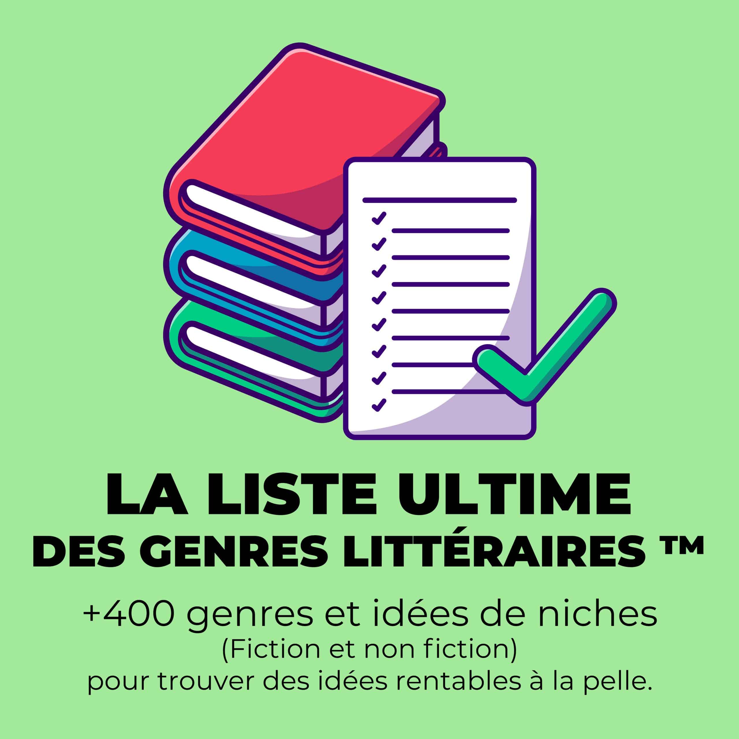 La liste des genres littéraires